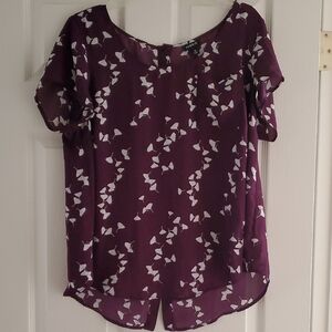 Torrid Plum and Ivory Patterned Blouse